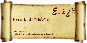 Ernst Ádám névjegykártya